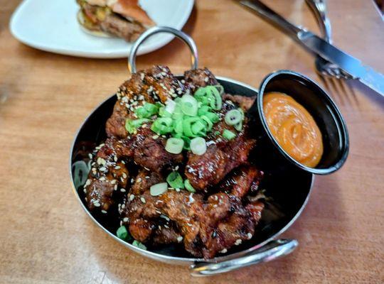 FERRANI SPECIAL- CRISPY THC NUGGETS, SPICY HONEY, TOASTED SESAME, GOCHUJANG AIOLI DIP