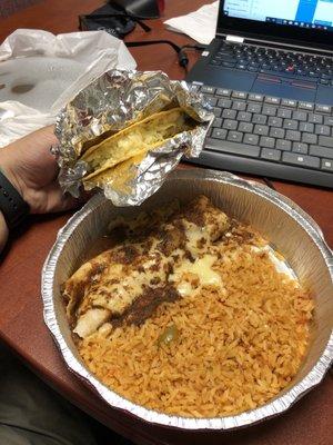 Little taco, big burrito, lotta rice.