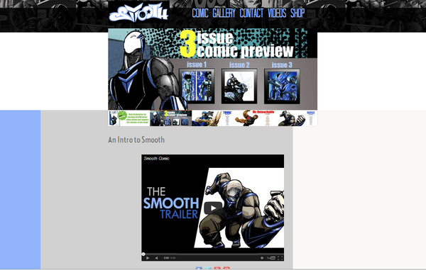 Smoothcomic.com, one of our most enjoyable projects.