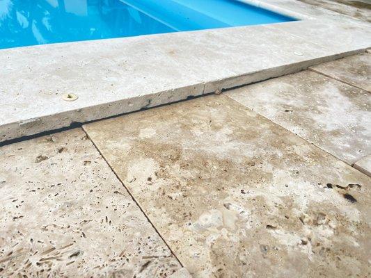 Pool pavers sinking