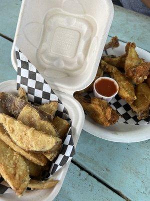 Fries and wings