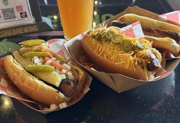 Various hot dogs from Loaded Lunchbox Food Truck.  Excellent.