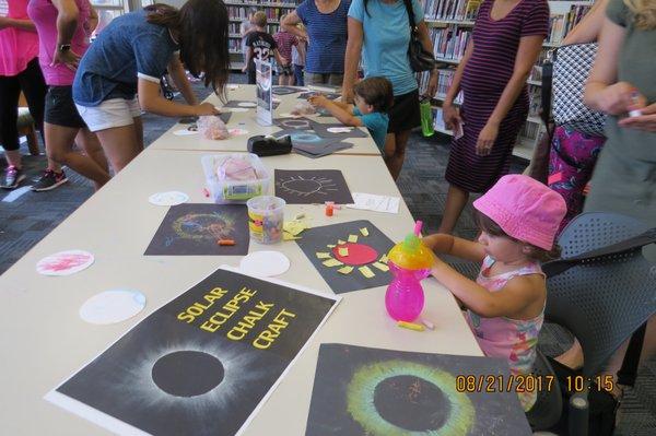 Pre-eclipse viewing at the library!