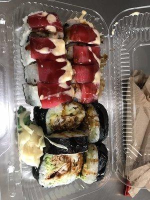 Red dragon and spider roll