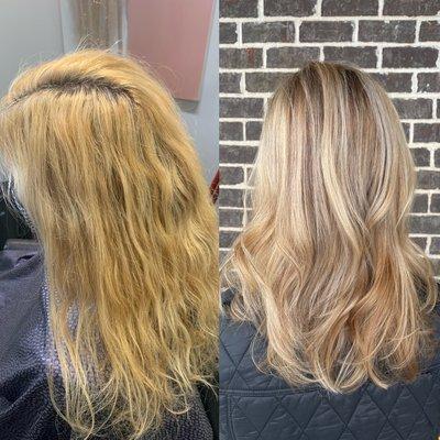 From yellow to classic multi tones blonde.