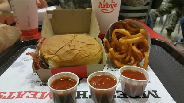 Hawaiian brisket and curly fries