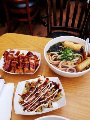 Udon, Donkatsu, Flour Pancake