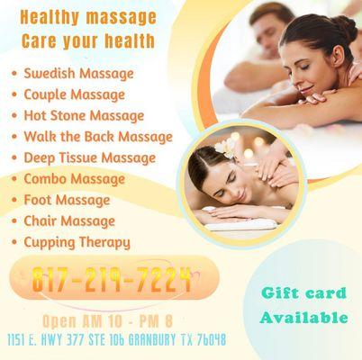 Healthy massage care your health!