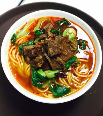 Delicious stewed beef noodle soup