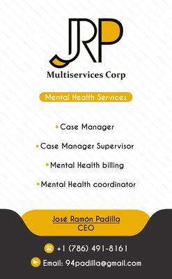 OUR COMPANY OFFERS CASE MANAGER SERVICE, CASE MANAGER SUPERVISION AND CONSULTING FOR MENTAL HEALTH CENTERS