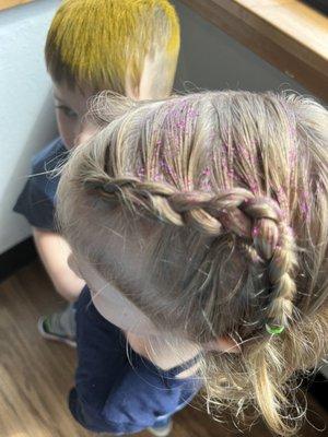 Braid and glitter!