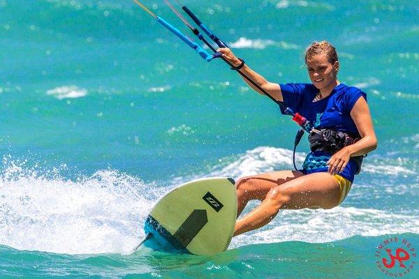 Kitesurfing joy!