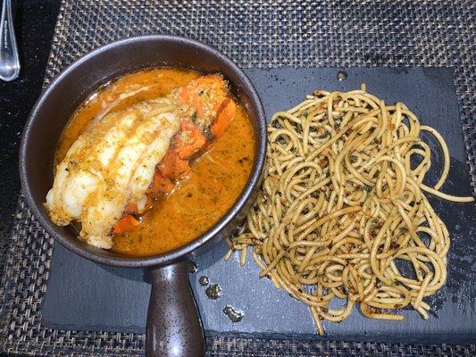 Lobster garlic pasta