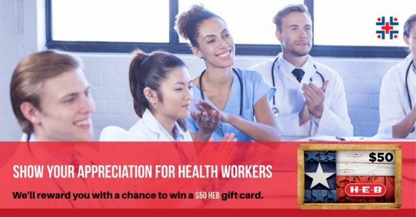 Help us thank health workers! Go to our website and upload your video now!