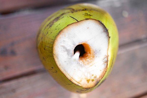 Fresh-cut Coconut Water ($5)