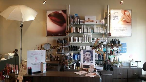 Makeup & Skincare counter located in Two Stephen Street Salon. Facial & Body waxing studio located upstairs.