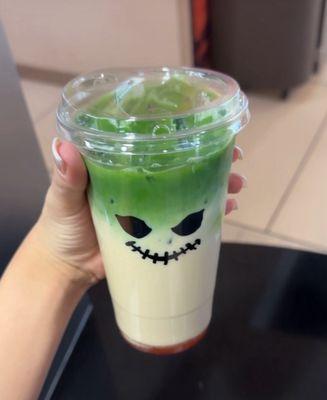 Matcha with strawberry