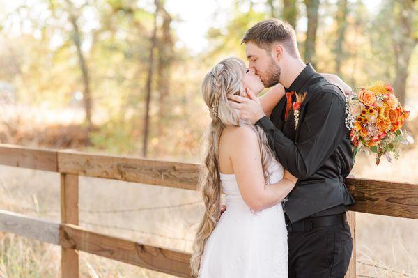 Golden Hour wedding portrait