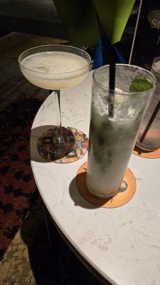 Coconut mojito and pico sour