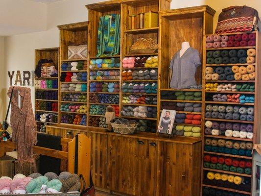 Yarns & supplies for knitting, crochet, macrame, needle felt, spinning & weaving