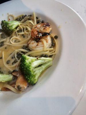 grilled shrimp with linguine