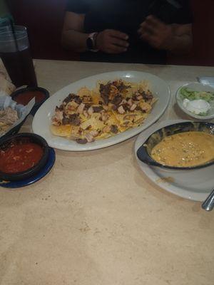 I'm not sure how to start this but let me save my wife said we should stop at the queso complete let down .