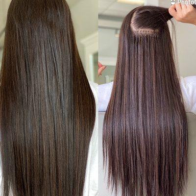 Keratin fusion hair extensions