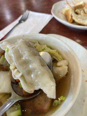 Instead of wontons in the wonton soup, they had giant dumplings