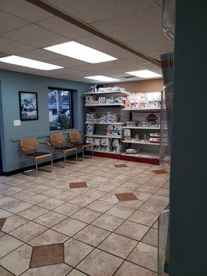 View of the waiting room from treatment room.