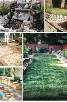 flagstone, waterfall, pool decks, concrete walls, concrete retaining walls, landscaping, natural stone walls, concrete pavers, concrete work