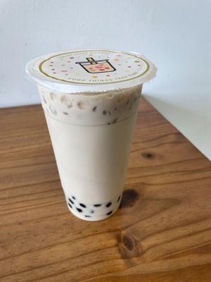 Classic milk tea with boba