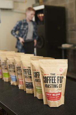 12oz whole bean coffee bags available online and in cafe