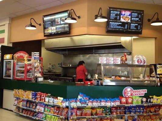 Counter located in the service station