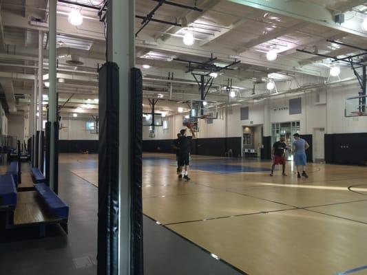 Just some dudes, shooting some hoops.