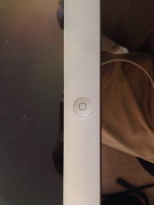 Asymmetric home button