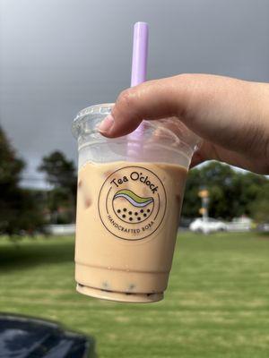 Classic milk tea with boba