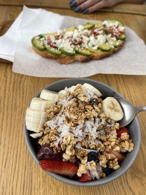 Delicious açaí bowl & specialty avocado toast!