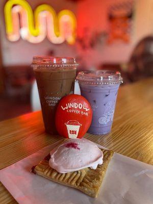 Nutella Mocha, Ube Latte, and Prickly Pear Pop Tart