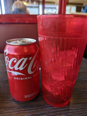 I'm usually not a plastic glass guy but made an exception since it matched my coke can perfectly