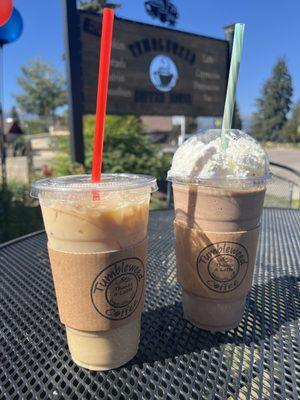 Iced Windy White Mocha and Mocha Frappe