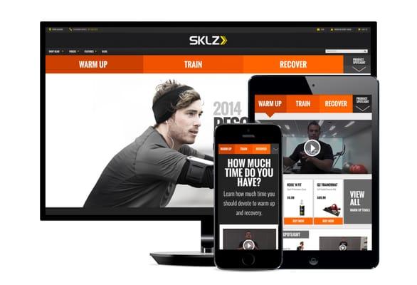 Custom web design for SKLZ.