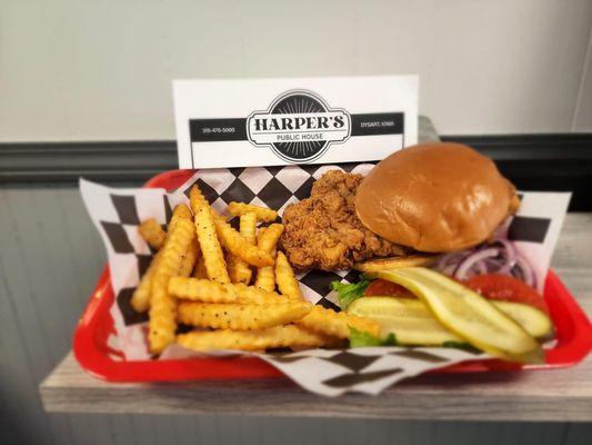 Hand cut and breaded pork tenderloin