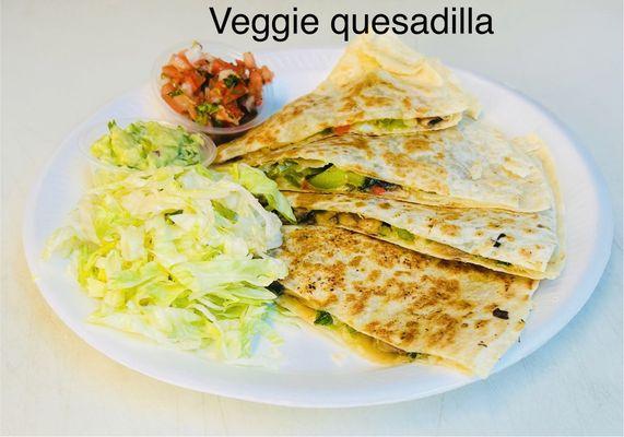 Veggie quesadilla.