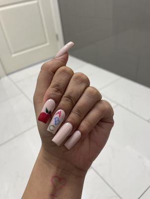 Teacher themed nail art