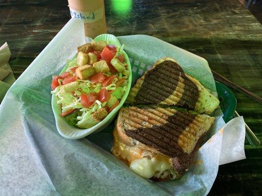 Rueben and a salad