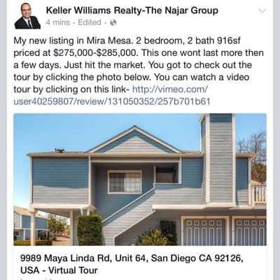 New listing in Mira Mesa