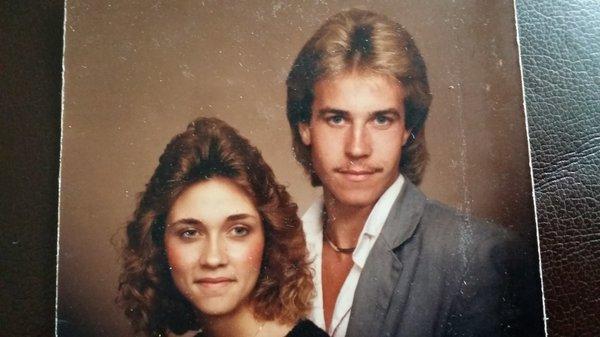 Felicia and Mike Sparks in 1986 when they started dating.