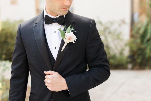 Men's black tuxedo