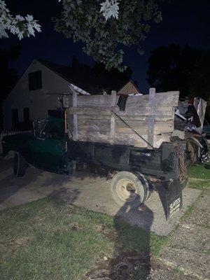 The dump truck that was left in my driveway