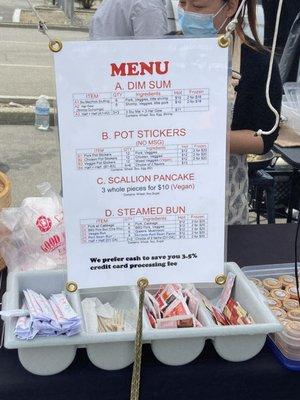 Dumpling King Menu